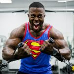 Man with fully developed muscle