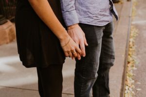 holding hands