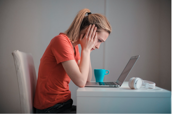 a lady with stomach upset